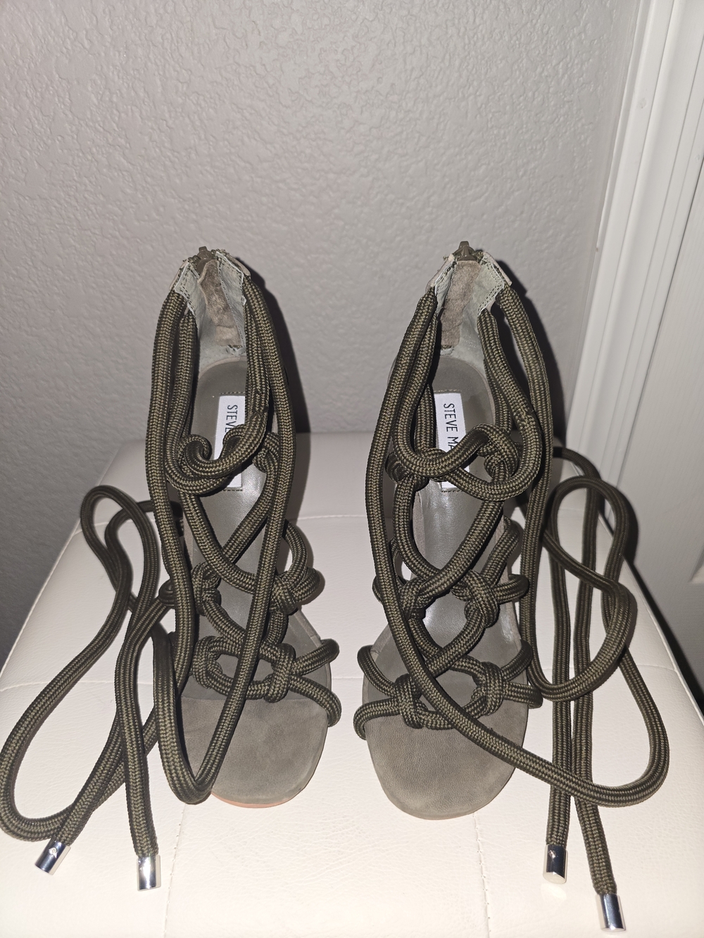 Steve Madden Olive Lace-Up High Heel Sandals